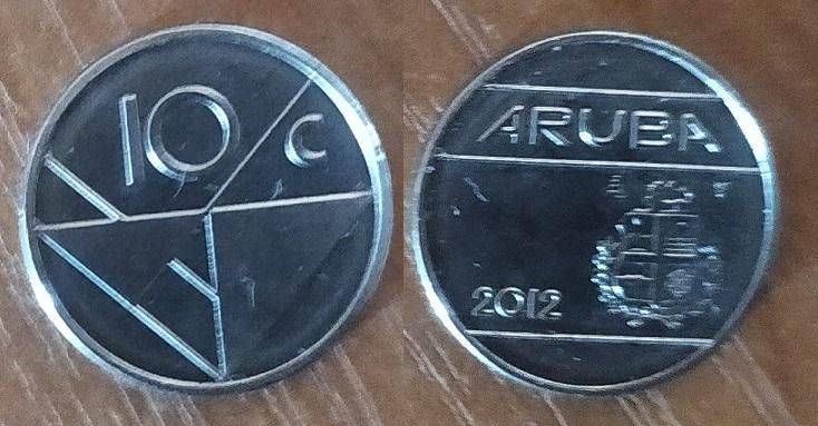 Аруба - 10 Cents 2012 - aUNC