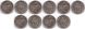 Гвінея - 5 шт. X 50 Francs 1994 - aUNC