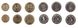 Таджикистан - 5 шт х набор 6 монет 10 20 50 Diram 1 3 5 Somoni 2019 - 2022 - UNC