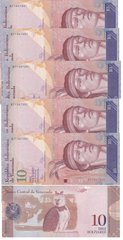 Venezuela - 5 pcs х 10 Bolivares 2014 - Pick 90e - UNC