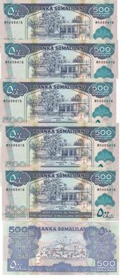Somaliland - 5 pcs x  500 Shillings 2011 - P. 6h - UNC