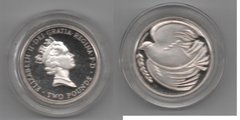 Великобритания / Англия - 2 Pounds 1995 - 50 лет окончания Второй Мировой войны - в капсуле серебро - UNC