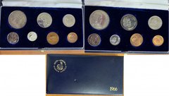 South Africa - set 7 coins 1 2 5 10 20 50 Cents 1 Rand 1966 - silver - in the box - aUNC / XF