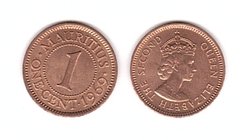 Mauritius - 1 Cent 1969 - XF+ / aUNC
