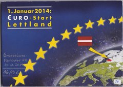 Латвия - буклет під 16 монет Euro-Start - UNC