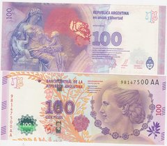 Аргентина - 100 Pesos 2016 - Pick 358c - suffix AA - UNC