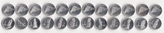 Остров Пасхи - набор 12 монет x 1 Peso 2021 ( 2022 ) - Статуи Моаи - Алюминий - ( Weight - 0,72 grams, Diameter - 14 mm ) - UNC
