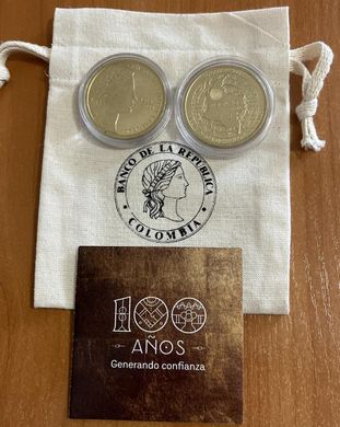 Colombia - 20000 Pesos 2023 - 100 years of the central bank - with certificate - in capsule - UNC