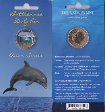 Австралія - ​​1 Dollar 2006 - дельфіни - у буклеті - UNC