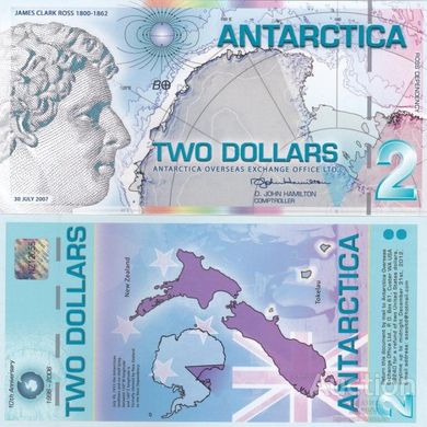 Антарктика - 2 Dollars 30.07. 2007 - UNC