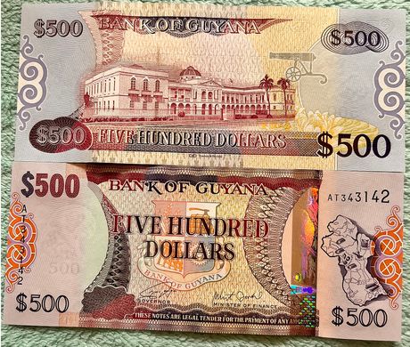 Гайана - 500 Dollars 2019 - P. 37b - UNC