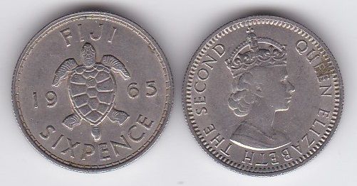 Фіджі - 5 шт х 6 Pence 1965 - XF / VF