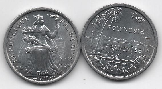 Французька Полінезія - 1 Francaise 1979 - UNC