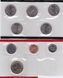 США - набор 9 монет 1 Dime 1 5 Cents + 1/4 1 Dollar 2001 - D - в конверте - UNC
