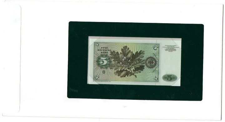 Німеччина / ФРН - 5 Deutsche Mark 1980 - Banknotes of all Nations - у конверті - UNC