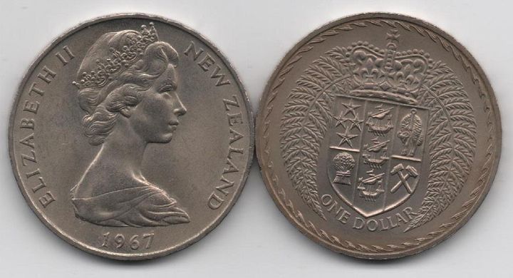 Новая Зеландия - 1 Dollar 1967 - VF+