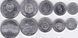 Корея Северная - 5 шт х набор 5 монет 1 5 10 50 Chon 1 Won 1959 - 1987 - aUNC / UNC