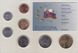 Словаччина - набір 7 монет 10 20 50 haller 1 2 5 10 Sk 1993 - 2002 - у блістері - UNC