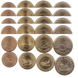 Македонія - 5 шт х набір 4 монети 50 Deni 1 2 5 Denari 1993 - 2018 - aUNC / UNC