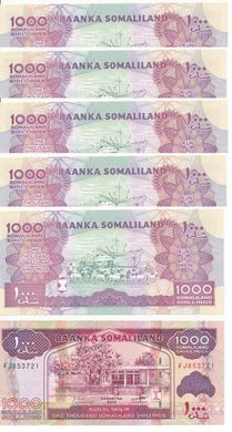 Somaliland - 5 pcs x 1000 Shillings 2014 - UNC
