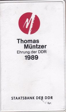 Німеччина / НДР - набір 2 монеты x 5 Mark 1989 - + token - comm. - у чехлі - UNC