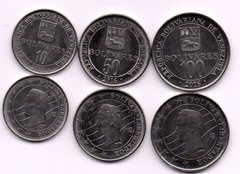 Венесуела - набір 3 монети 10 50 100 Bolivares 2016 - UNC
