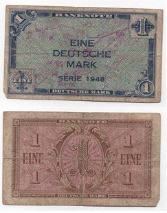 Германия - 1 Mark 1948 - P. 2a - VF / F