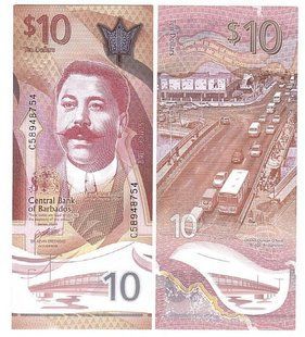 Барбадос - 10 Dollars 2024 - P. W82 - Polymer - UNC