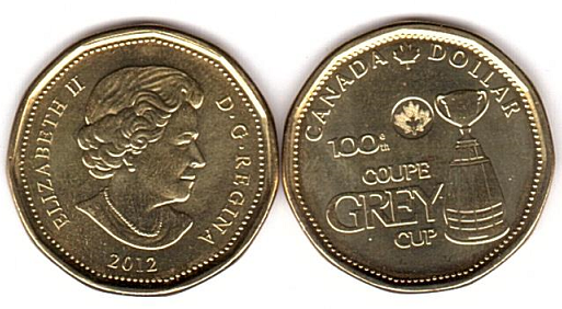 Canada - 1 Dollar 2012 Кубок Грея / 100th Anniversary of the Grey Cup - UNC / aUNC