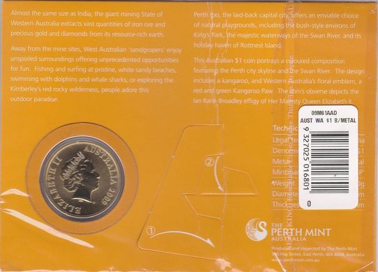 Австралія - ​​1 Dollar 2009 - кенгуру - у буклеті - UNC