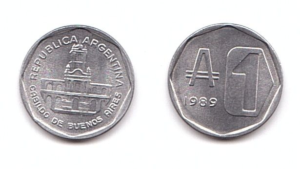 Аргентина - 5 шт х 1 Australe 1989 - UNC