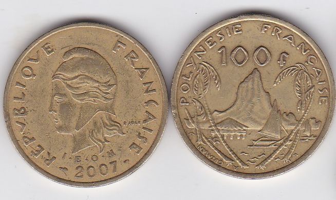 Французька Полінезія - 100 Francs 2007 - VF