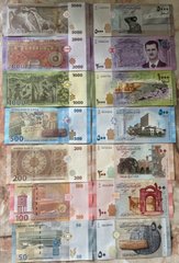 Сирия - набор 7 банкнот 50 100 200 500 1000 2000 5000 Pounds 2013 - 2021 - UNC
