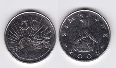 Зимбабве - 50 Cents 2002 - UNC / aUNC