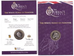 British Indian Ocean Territory - 2 Pounds 2021 - The White Horse of Hanover - in folder - UNC