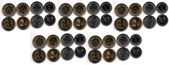 Libya - 5 pcs x set 4 coins 50 100 Dirhams 1/2 1/4 Dinar 2014 / 2018 - UNC