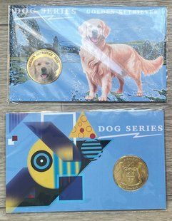 Fantasy / Pagan - 3 Dollars 2025 - Golden Retriever / Золотистий ретрівер - UNC