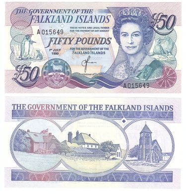 Фолклендские острова - 50 Pounds 1990 - P. 13 - UNC