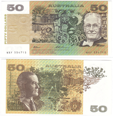 Австралия - 50 Dollars 1994 - Pick 47i - aUNC / XF