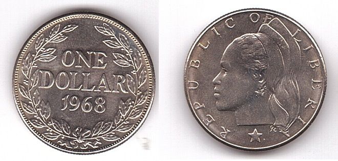 Либерия - 1 Dollar 1968  - UNC