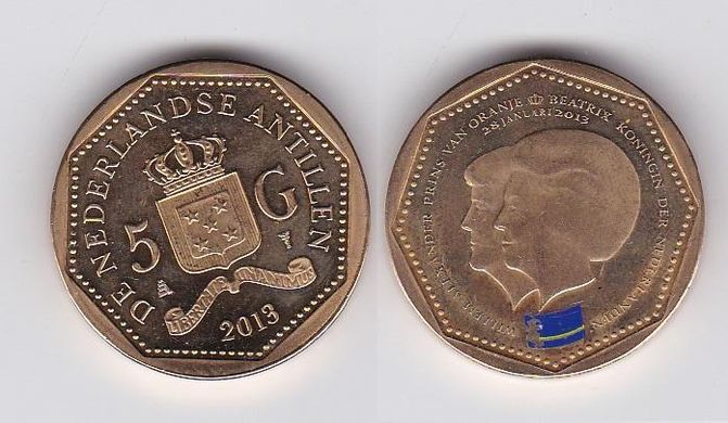 Нідерландські Антіли - 5 Gulden 2013 - CURACAO - Кюрасао - aUNC