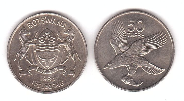 Ботсвана - 50 Thebe 1984 - UNC