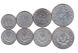 Албанія - 5 шт х набір 4 монети - 1/2 1 2 5 Leke 1957 - XF / VF