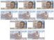 Madagascar - 5 pcs x 1000 Francs 1998 - Pick 76b - aUNC / XF / pinholes