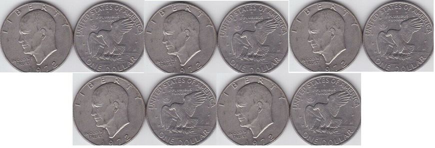 США - 5 шт х 1 Dollar 1972 - VF