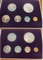 British Virgin islands - set 6 coins 1 5 10 25 50 Cents + 1 Dollar 1973 - in case - aUNC / XF+
