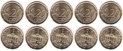 Германия - 5 шт х 20 Cent 2022 - G - UNC
