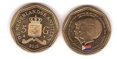 Нидерландские Антилы - 5 Gulden 2013 - ST. MARTIN - Св. Мартин - XF+