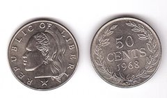 Liberia - 50 Cents 1968 - aUNC / UNC