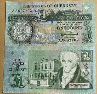 Guernsey - 1 Pound 2021 - P. 52d - signature: B. Haines - UNC
